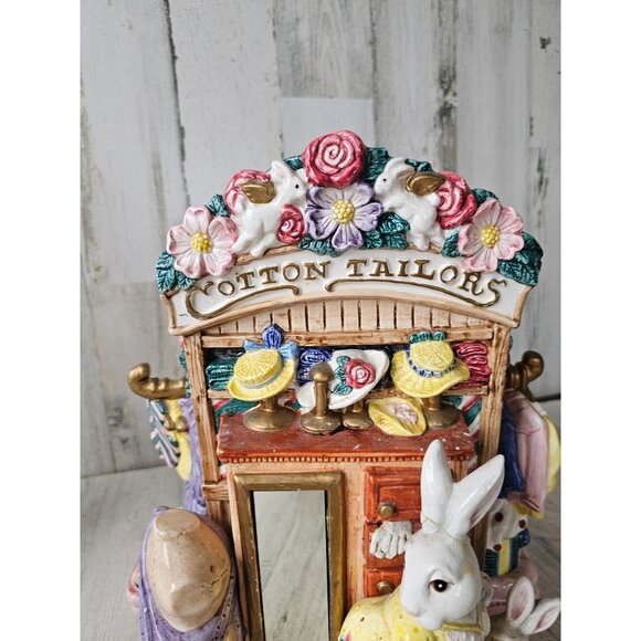 Fitz Floyd cotton tailors Easter AS IS vase 1995 RARE‎ vintage centerpiece as is - Picture 4 of 16